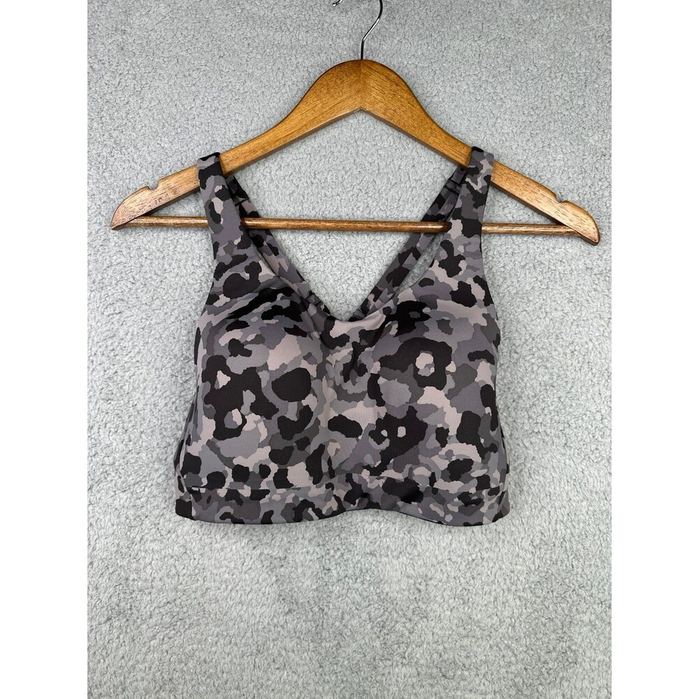 Athleta camo mesh back sports bra 32dd